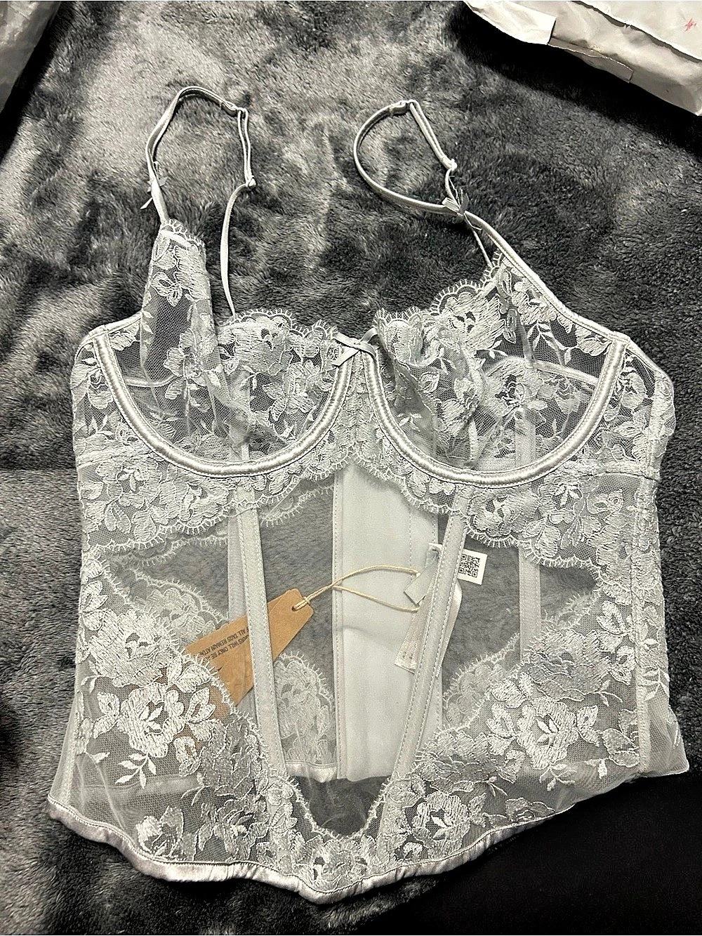 SKIMS SHEER lace corset